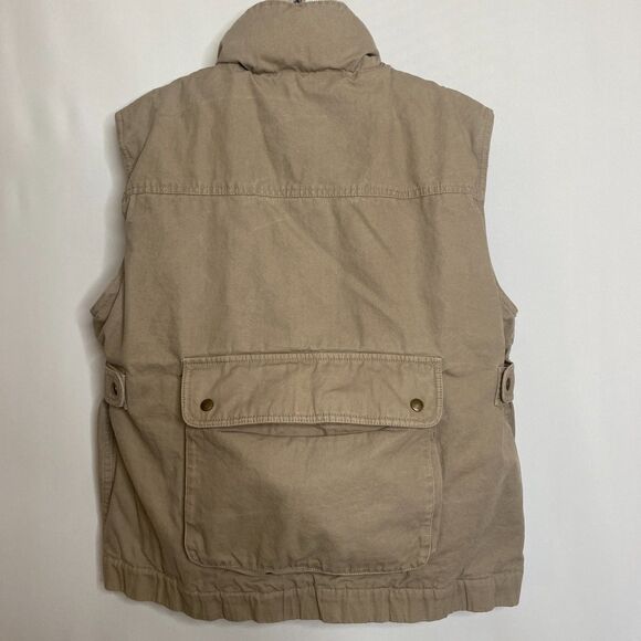 VTG Eddie Bauer Quilt Lined Goose Down Vest Canvas Field Chore Hunting Mens M - Picture 2 of 16